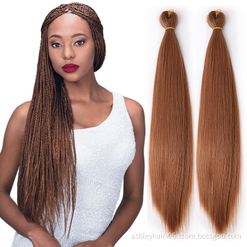 Julianna Quality Bone Straight 22 Shinning Wine Colour Long Short Brown Silky Bone Straight Hair Braiding Synthetic Extensions